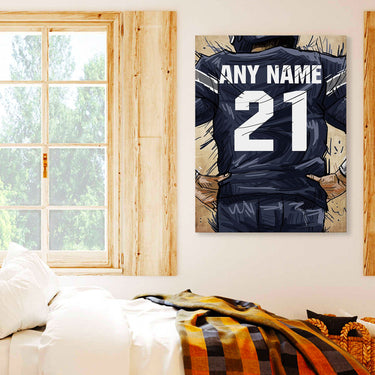 Dallas Jersey Custom Canvas Print Wall Art for Boy Girl Men Women American Football Personalized Canvas Art